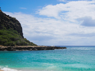 Cliffs over the Ocean on Oahu