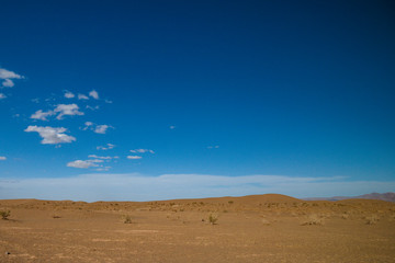 Fototapeta na wymiar desert landscape with blue sky