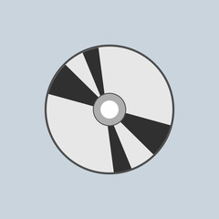 Vector illustration of a compact disc (CD).