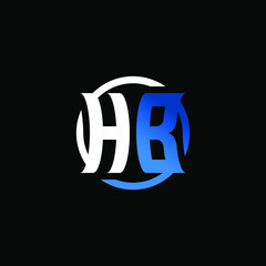 Initial Letter HB Circle Logo Design