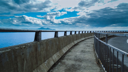 Fototapeta premium Path on the lake, lago Llanquihue, Chile.
