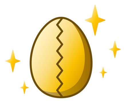 recommend clip art: 割れた金の卵