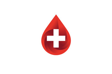 Obraz premium Creative Droplet Medical Logo Vector