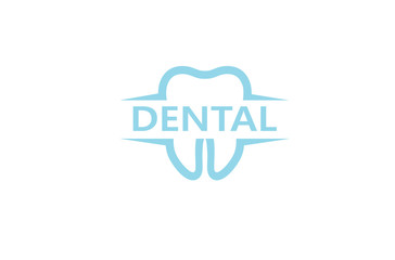 Obraz premium Creative Clean Teeth Dental Text Logo Design Symbol Illustration