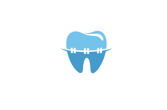 Braces Tooth Teeth Dentist Dental Logo Vector Symbol