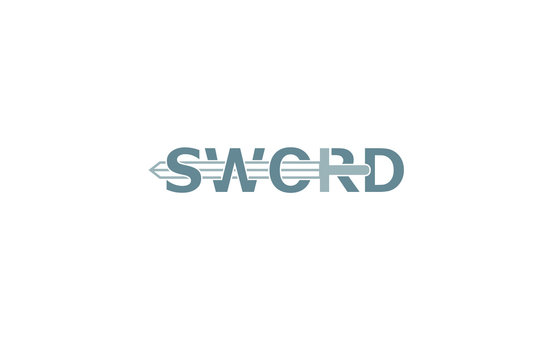 Creative Sword typography Logo Symbol