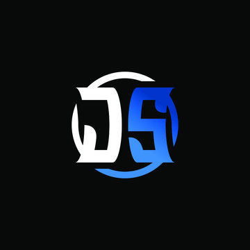 Initial Letter JS Circle Logo Design