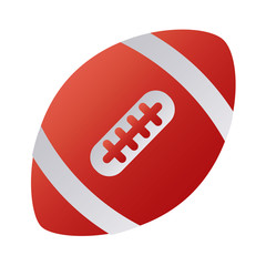 football american sport balloon degraded style