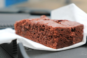 chocolate cake on a plate