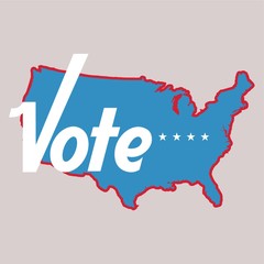 USA vote label