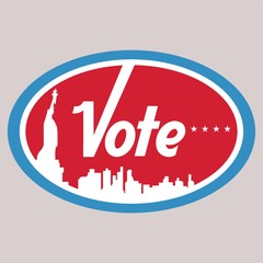 USA vote label