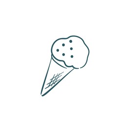 An ice cream cone illustration.
