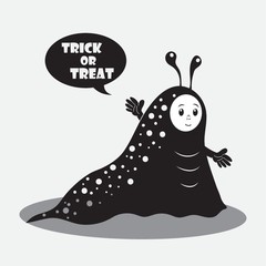 Person in a costume saying trick or treat