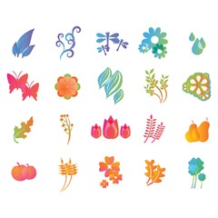 set of nature icons