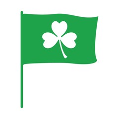clover leaf on flag