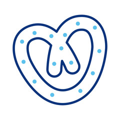 delicious pretzel line style icon
