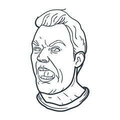 angry man shouting expression