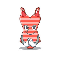 Swimsuit clothed as devil cartoon character design concept