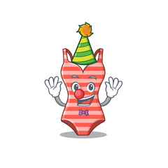 smiley clown swimsuit cartoon character design concept