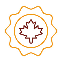 maple leaf canadian line style