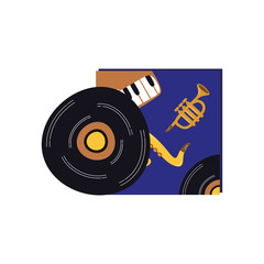 music vinyl disk record isolated icon