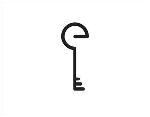 Key icon in trendy flat style isolated on background. Key icon page symbol for your web site design Key icon logo, app. Key vector illustration icon