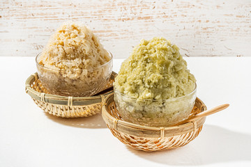 アジア風　抹茶かき氷　Green tea shaved ice