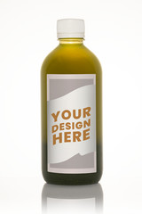 Fresh organic cold juice bottle mockup