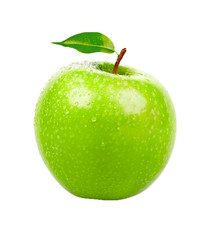 green apple isolated on white background