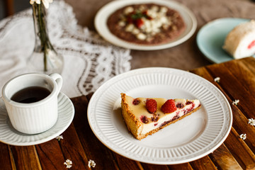 cup of coffee and cake