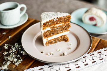 carrot cake close-up