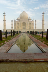 Taj mahal mausoleum in the city of agra in the uttar pradesh province in India