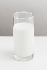 Fresh milk in a glass on a table