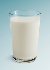 Fresh milk in a glass mockup