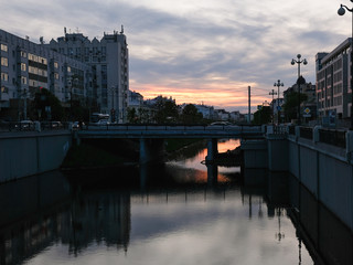 Center of Kazan at sunset