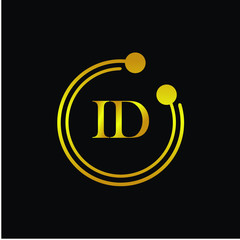 Fototapeta ID initial company circle c logo gold obraz