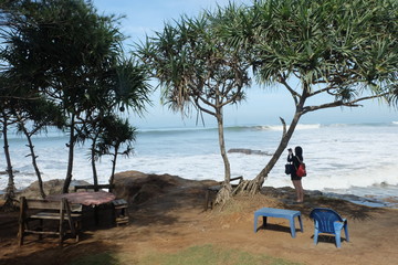 Bengkulu, Indonesia - Nov 6 2016 : Pantai Sungai Suci in Bengkulu