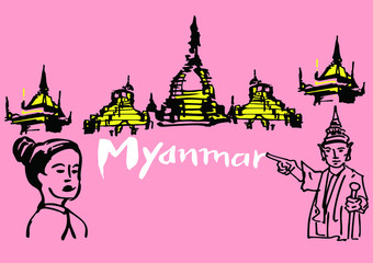 Important trip and travel attractions in Myanmar.