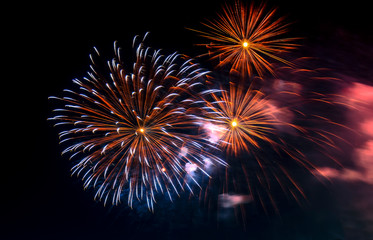 Colorful fireworks in the sky on New Year's Eve, rituals to welcome New Year in every corner of the...