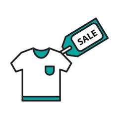 T-shirt with sale tag