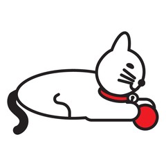 Cat playing with ball