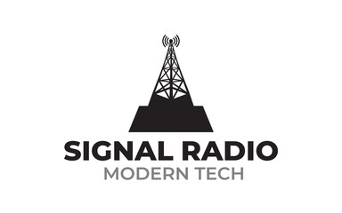 Creative of radio signal logo design template