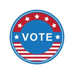 USA vote label illustration.