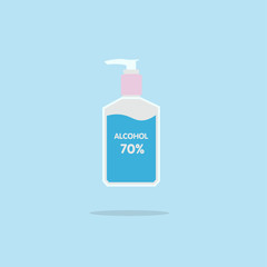 Disinfection. Hand sanitizer bottle icon, washing gel. Vector illustrationDisinfection. Hand sanitizer bottle icon, washing gel. Vector illustration	