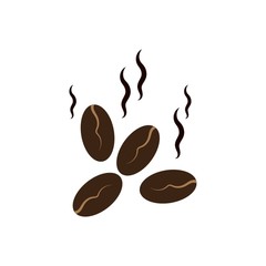 coffee bean with smoke
