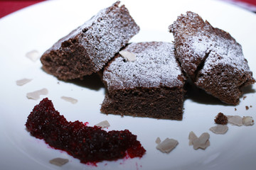 chocolate cake on a plate
