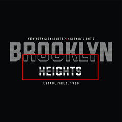 Brooklyn typography, t-shirt graphics, vectors