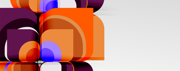 Abstract background - geometric cut paper design flower or square shape composition. Vector Illustration For Wallpaper, Banner, Background, Card, Book Illustration, landing page