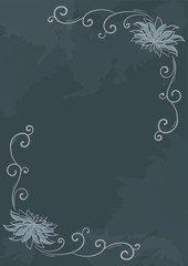 A floral design illustration.