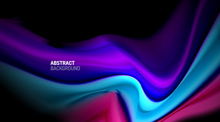 Liquid colors fluid gradients on black background